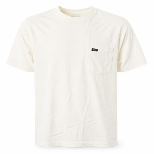 Lee Men's Ivory Crew Neck Cotton T-Shirt, Size L
