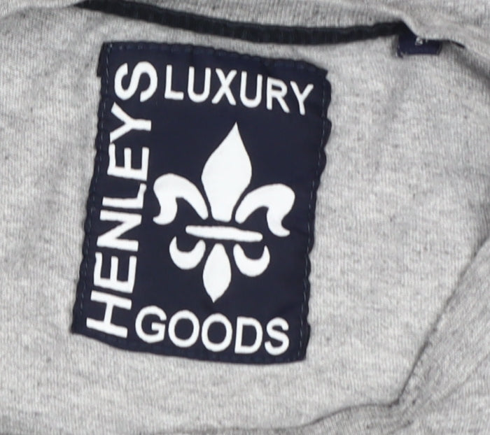 Henleys Men's Grey 5XL Crew Neck T-Shirt, Short Sleeve