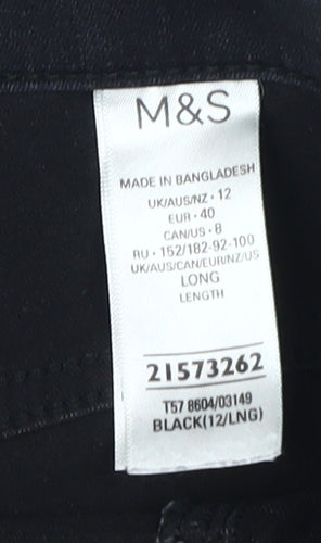 M&S Women's Black Slim Jegging Jeans Size 12