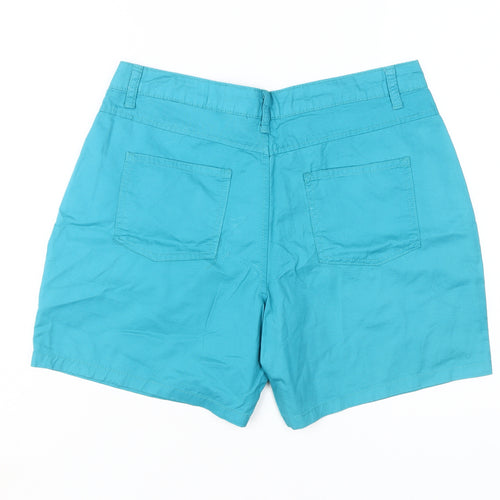 Mountain Warehouse Women's Blue Cotton Shorts, Size 10