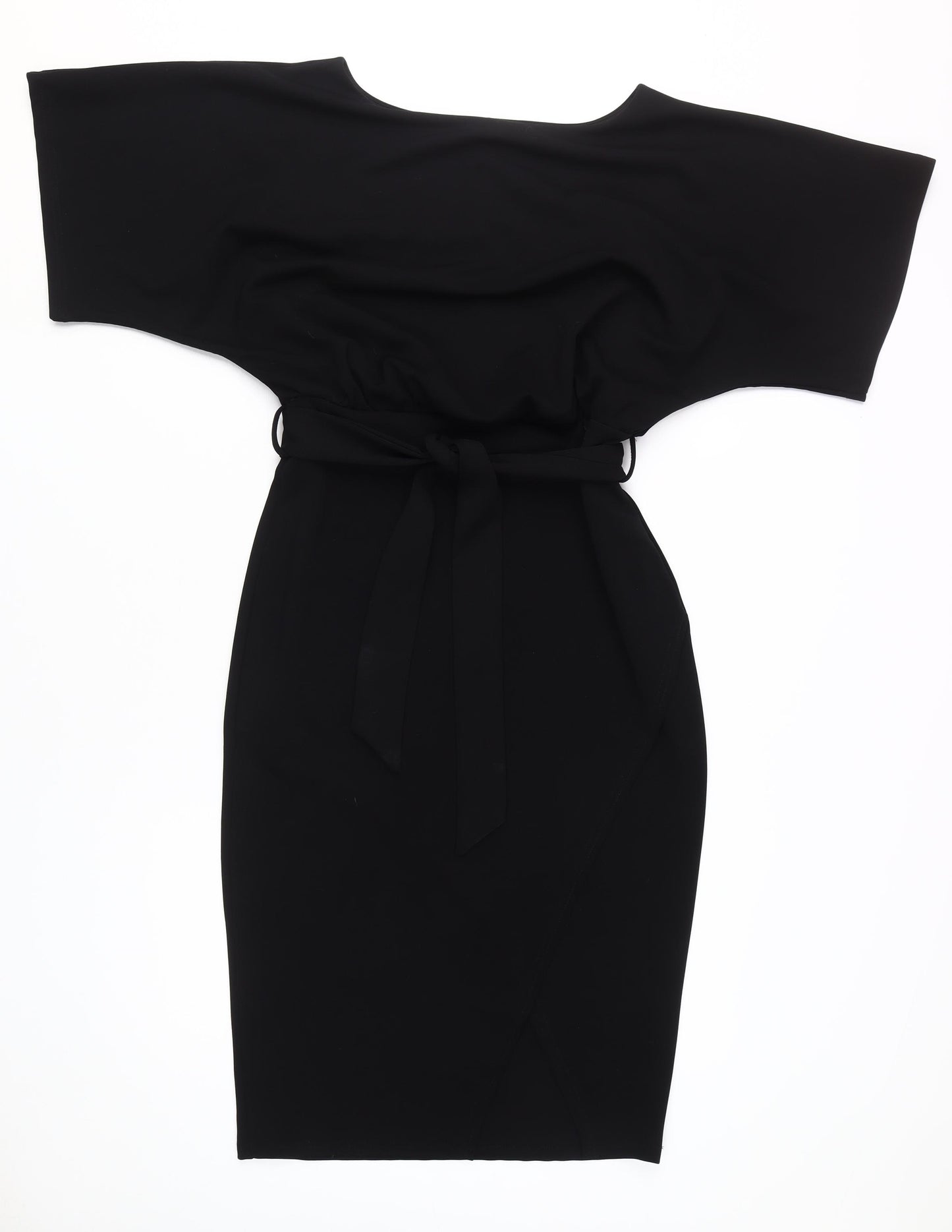 New Look Women’s Black Bodycon Dress, Size 12, Belted