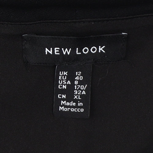 New Look Women’s Black Bodycon Dress, Size 12, Belted