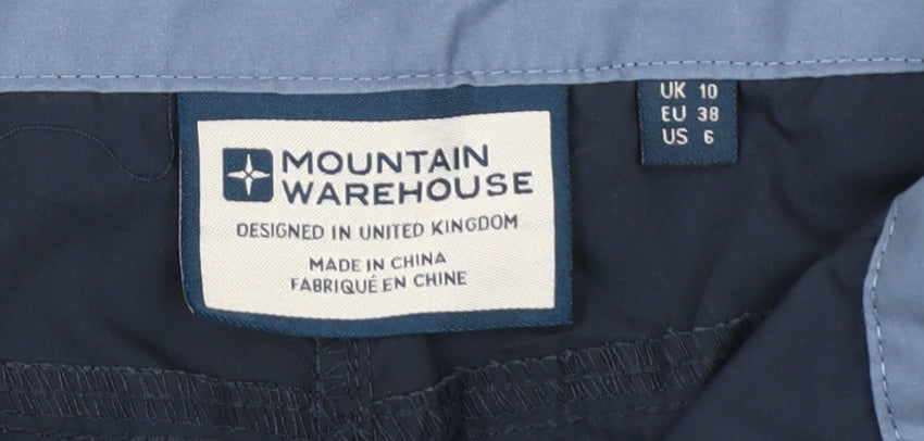 Mountain Warehouse Women's Blue Utility Shorts, Size 10