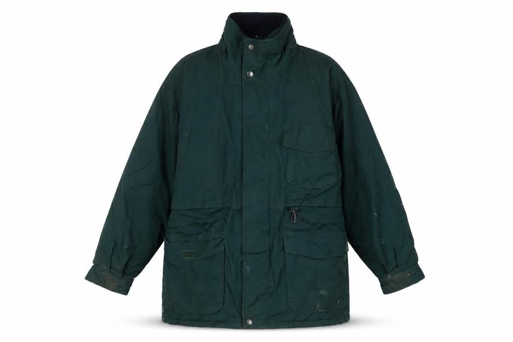 Front view of St. John's Bay Men's Green Large Parka Jacket