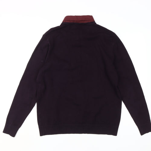 Jack Reid Men's Black V-Neck Pullover Jumper M