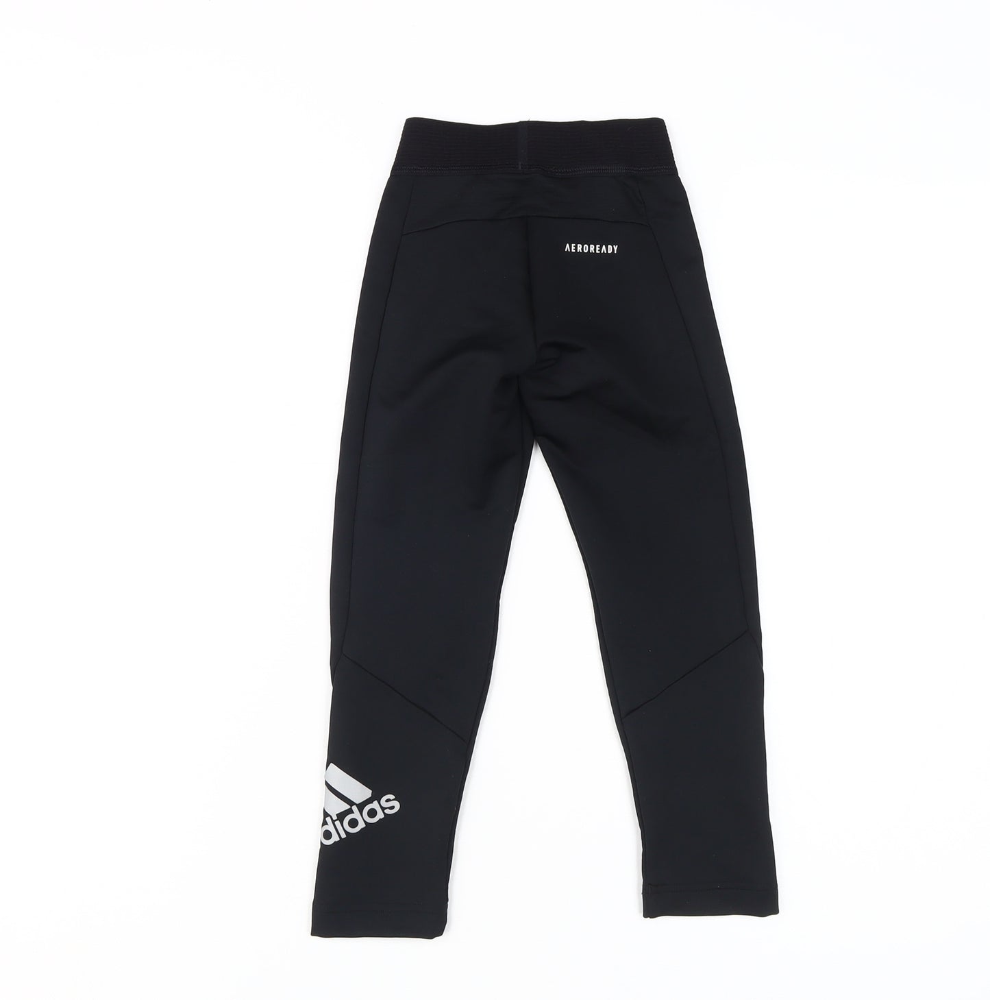 Adidas Girls Black Compression Leggings 5-6Y Athletic Fit