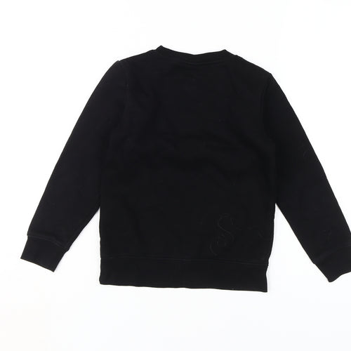 Nike Boys Black Graphic Print Pullover Sweatshirt 6-7 Years