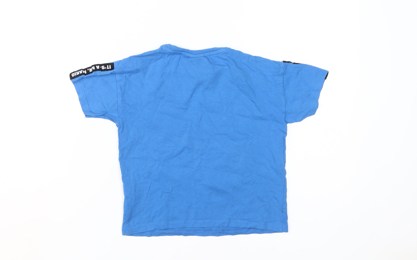 Super Mario Boys Blue Graphic T-Shirt 4-5 Years Casual