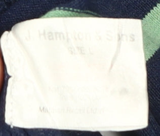 J. Hampton & Sons Men's Blue Striped Pullover Jumper L