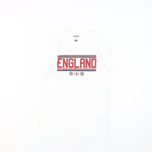 F&F Boys White England Football T-Shirt 8-9 Years