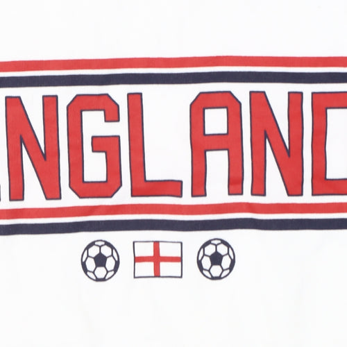 F&F Boys White England Football T-Shirt 8-9 Years