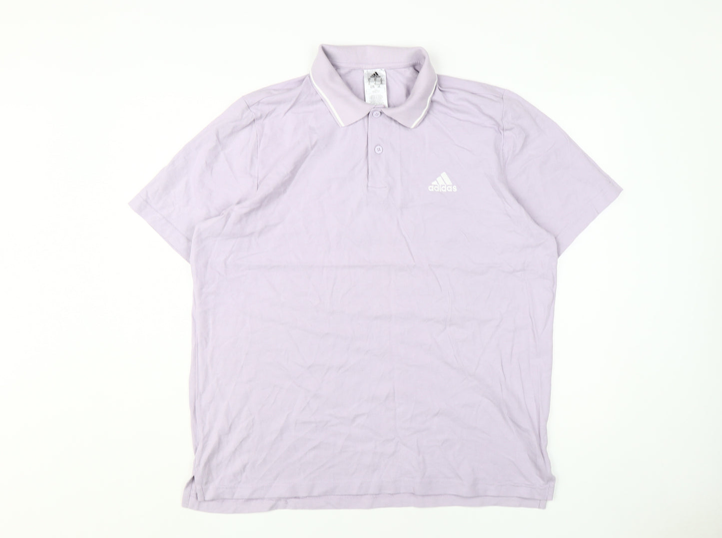 Adidas Men's Purple XL Polo Shirt, Short Sleeve, Classic
