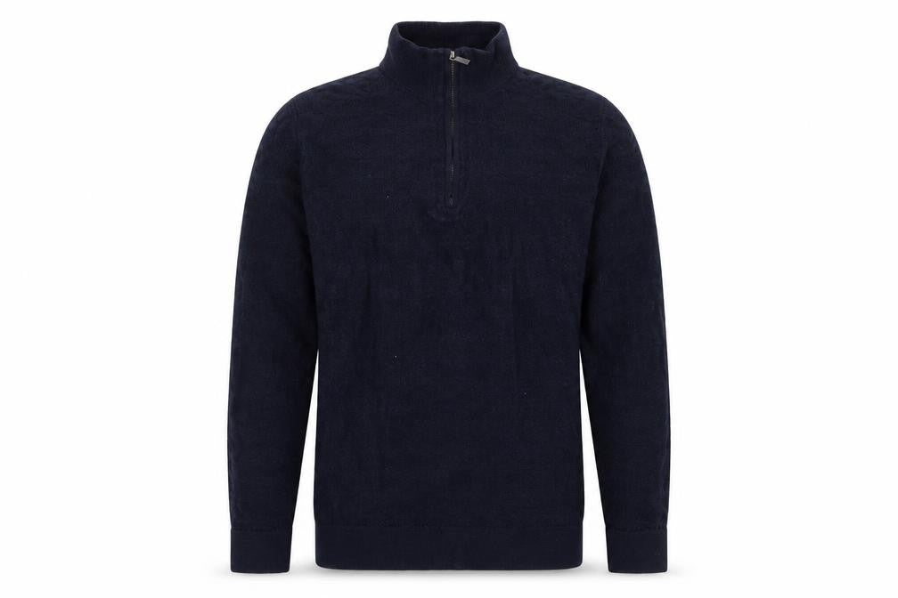 Massimo Dutti Men's Blue Cable-Knit Pullover S