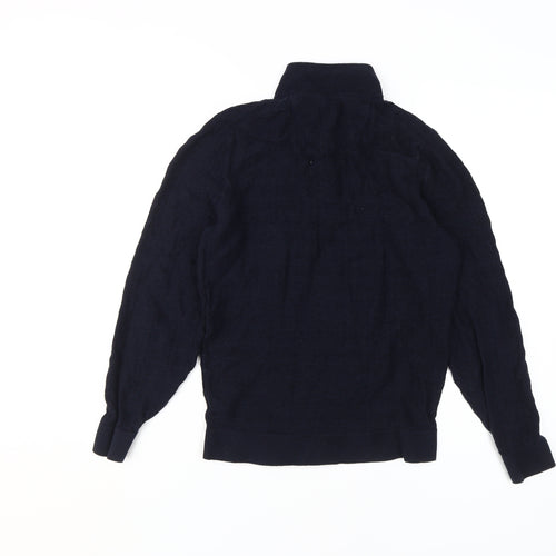 Massimo Dutti Men's Blue Cable-Knit Pullover S