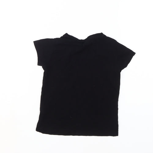 Friends Girls Black T-Shirt 9-10 Years, Graphic Logo Top