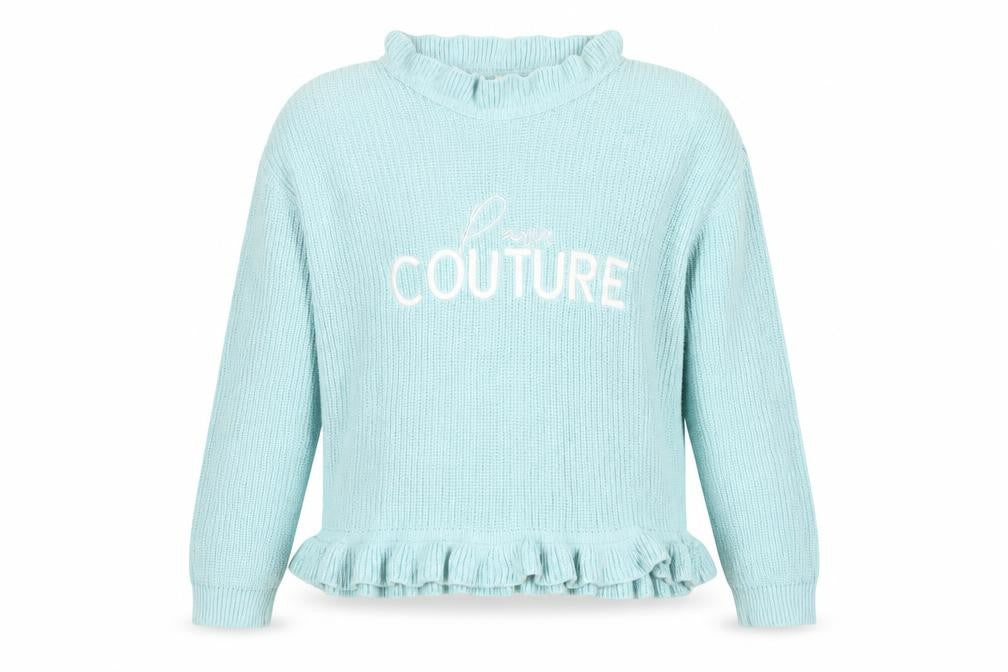 Front view of River Island girls’ blue jumper 11-12 years
