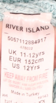 River Island Girls Blue Pullover Jumper 11-12 Years