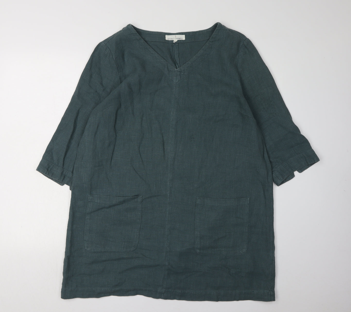 Seasalt Cornwall Green Tunic Dress Size 14 Women Casual