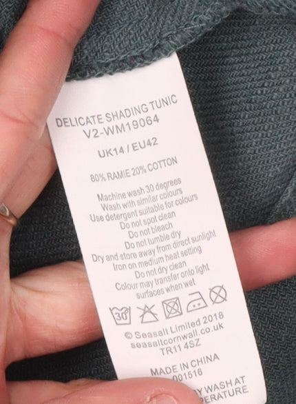 Seasalt Cornwall Green Tunic Dress Size 14 Women Casual