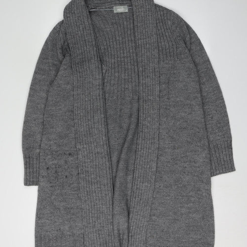 Wallis Women's Grey Cardigan Size 12 Acrylic Wool