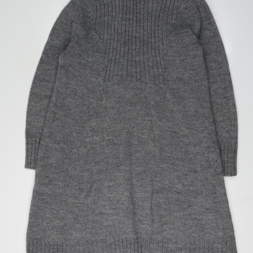 Wallis Women's Grey Cardigan Size 12 Acrylic Wool