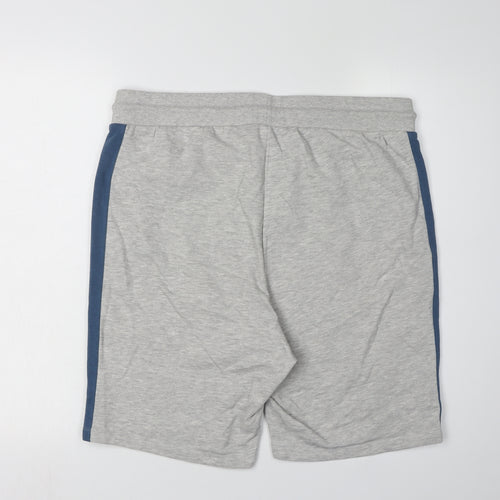 Jack & Jones Men's Grey XL Sweat Shorts, Elastic Waist