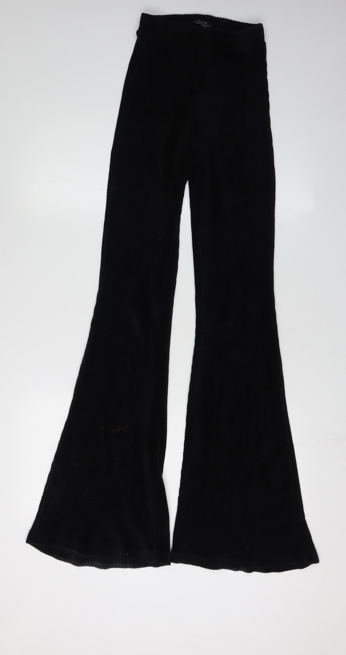 Bershka Women's Black Flared Trousers XS