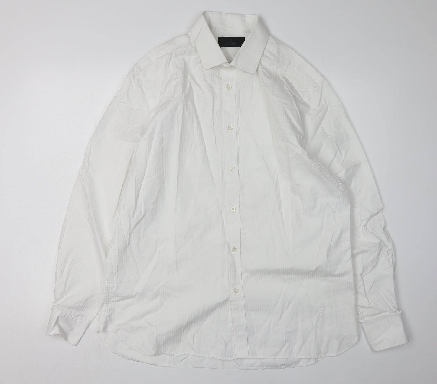 Burton Men's White Dress Shirt L Formal Occasion
