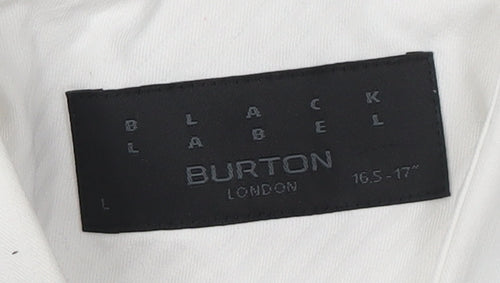 Burton Men's White Dress Shirt L Formal Occasion