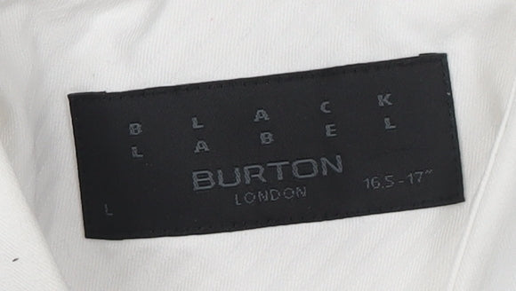 Burton Men's White Dress Shirt L Formal Occasion