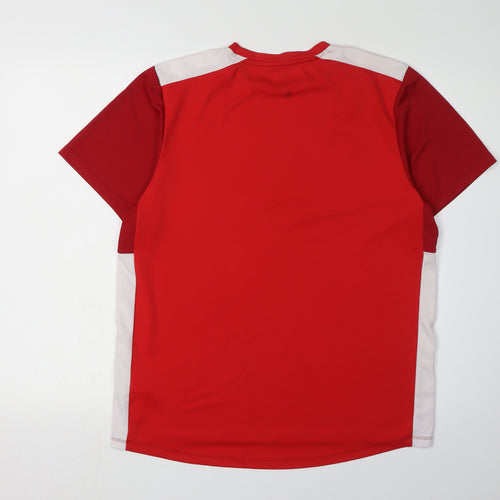 Umbro Men's Red T-Shirt, Size L, Jersey Gym & Training Top