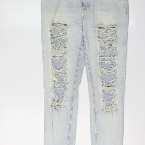 Daysie Women's Blue Distressed Skinny Jeans Size 12