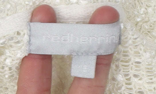 Red Herring Women's Ivory Cardigan Size 16 Knit