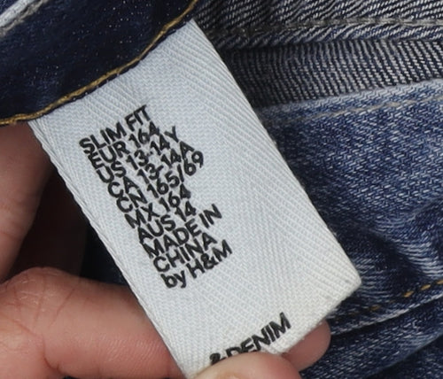 H&M Boys Blue Slim Fit Jeans Size 14Y