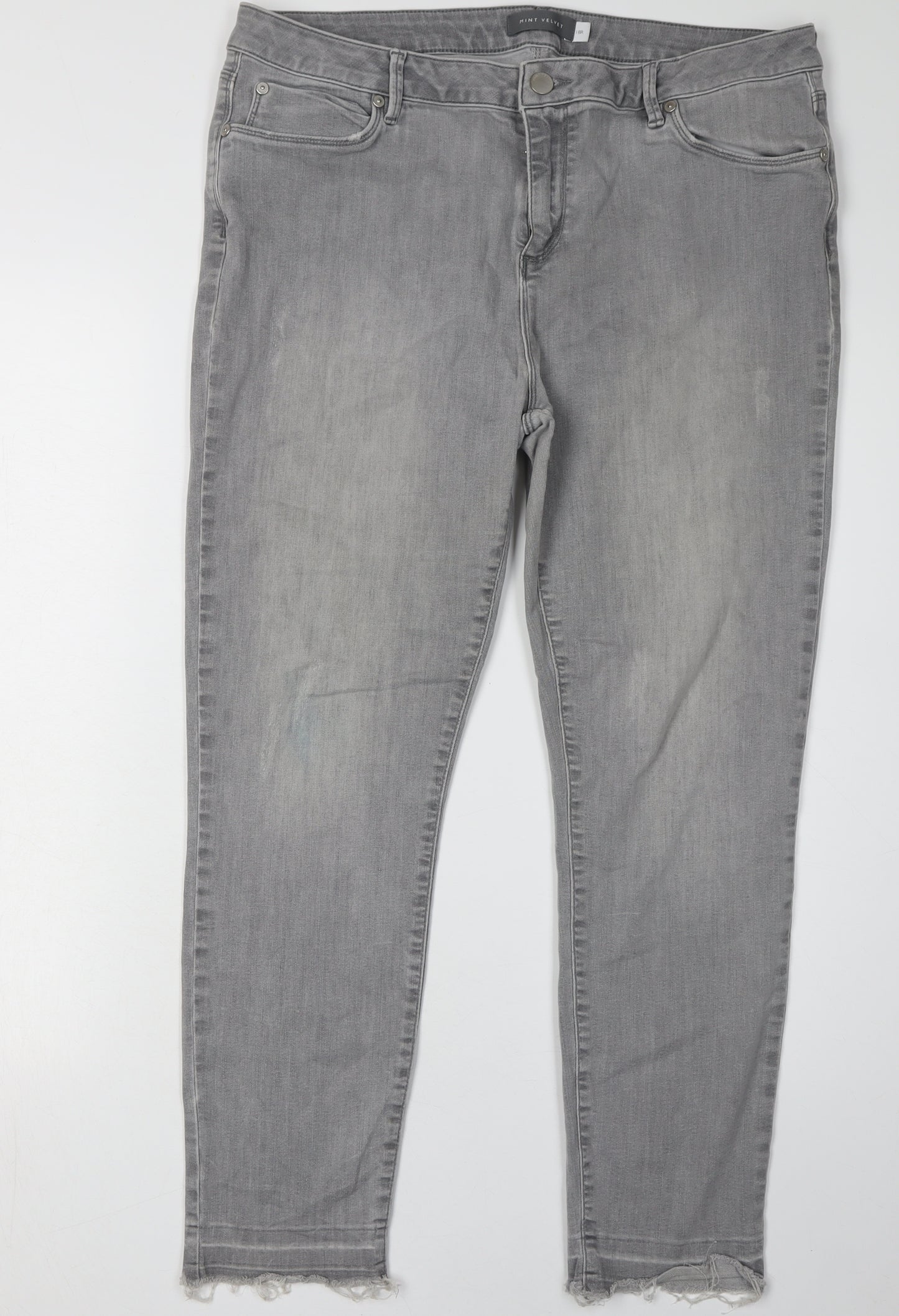 Mint Velvet Grey Women's Skinny Jeans Size 18