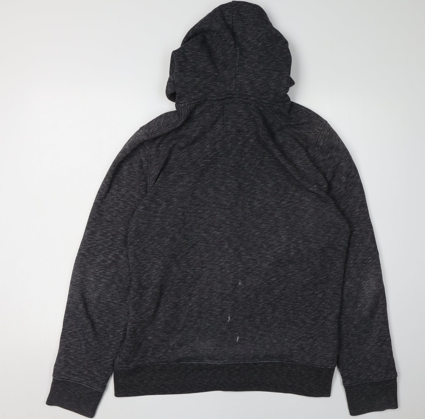 Hollister Men's Grey Full Zip Hoodie, M, Logo