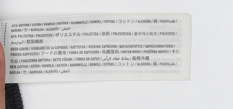 Hollister Men's Grey Full Zip Hoodie, M, Logo