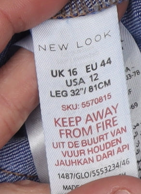 New Look Women's Blue Skinny Jeans Size 16