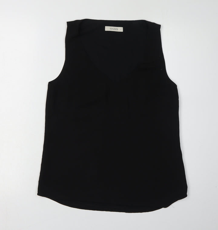Oasis Women’s Black Tank Top - Size 8, V-Neck, Casual
