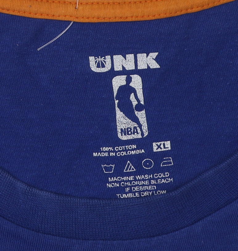 UNK NBA Men's Blue XL T-Shirt, Graphic Logo, Cotton, Sports