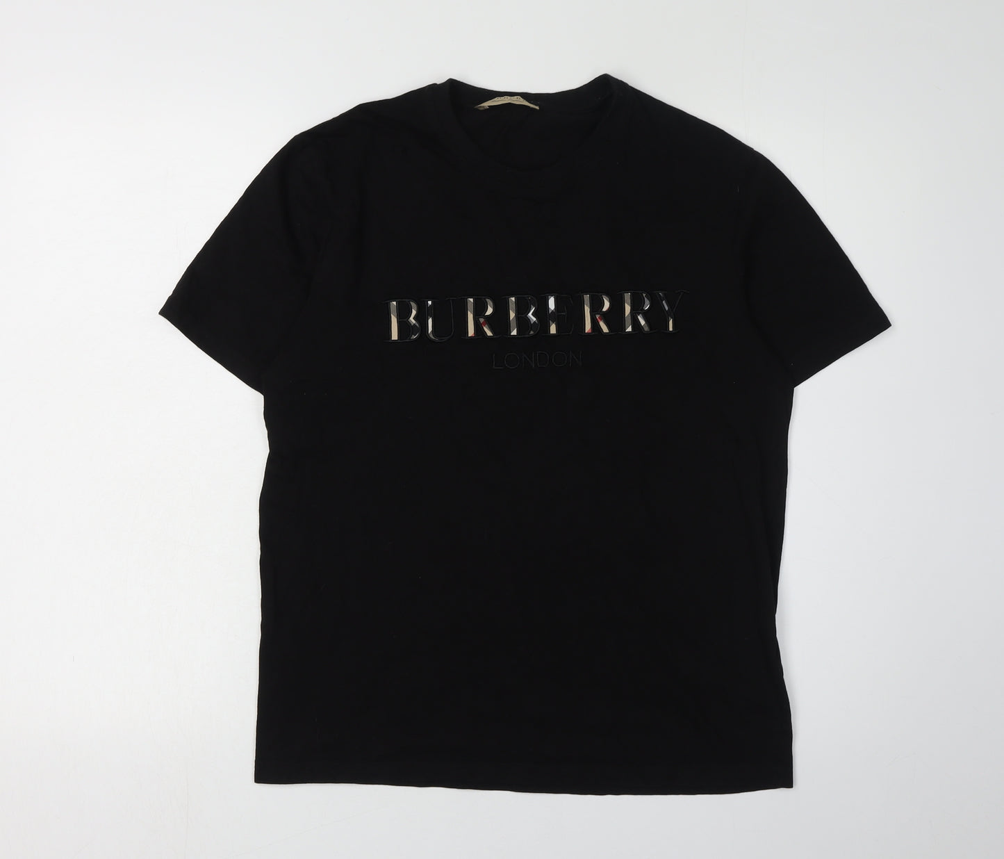 Burberry Men's Black Logo T-Shirt - Size S