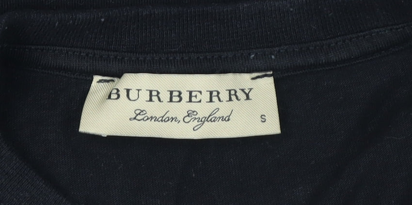 Burberry Men's Black Logo T-Shirt - Size S