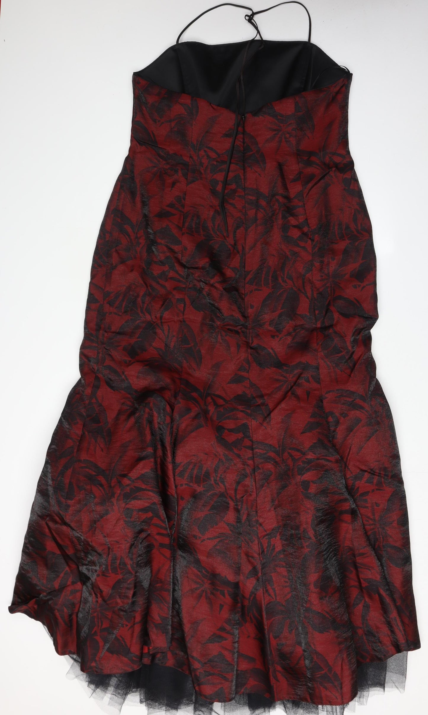 Gina Bacconi Women's Red Floral Cocktail Dress, Size 18