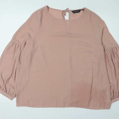 Dorothy Perkins Women's Pink Blouse Size 18 Balloon Sleeve
