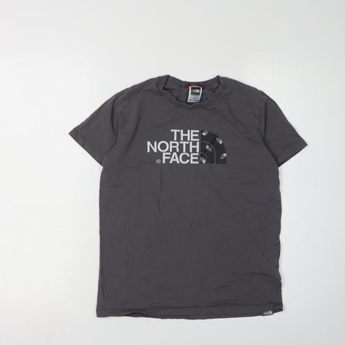 The North Face Boys Grey L Short Sleeve Logo T-Shirt