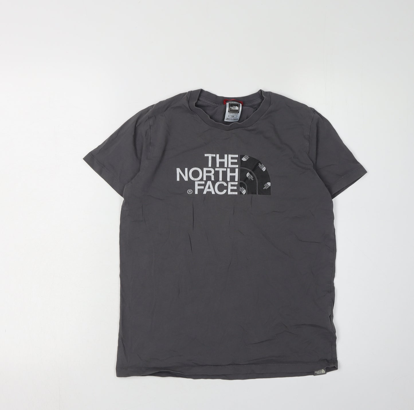 The North Face Boys Grey L Short Sleeve Logo T-Shirt