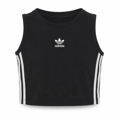 Adidas Girls Black Cropped Tank Top 9-10 Years