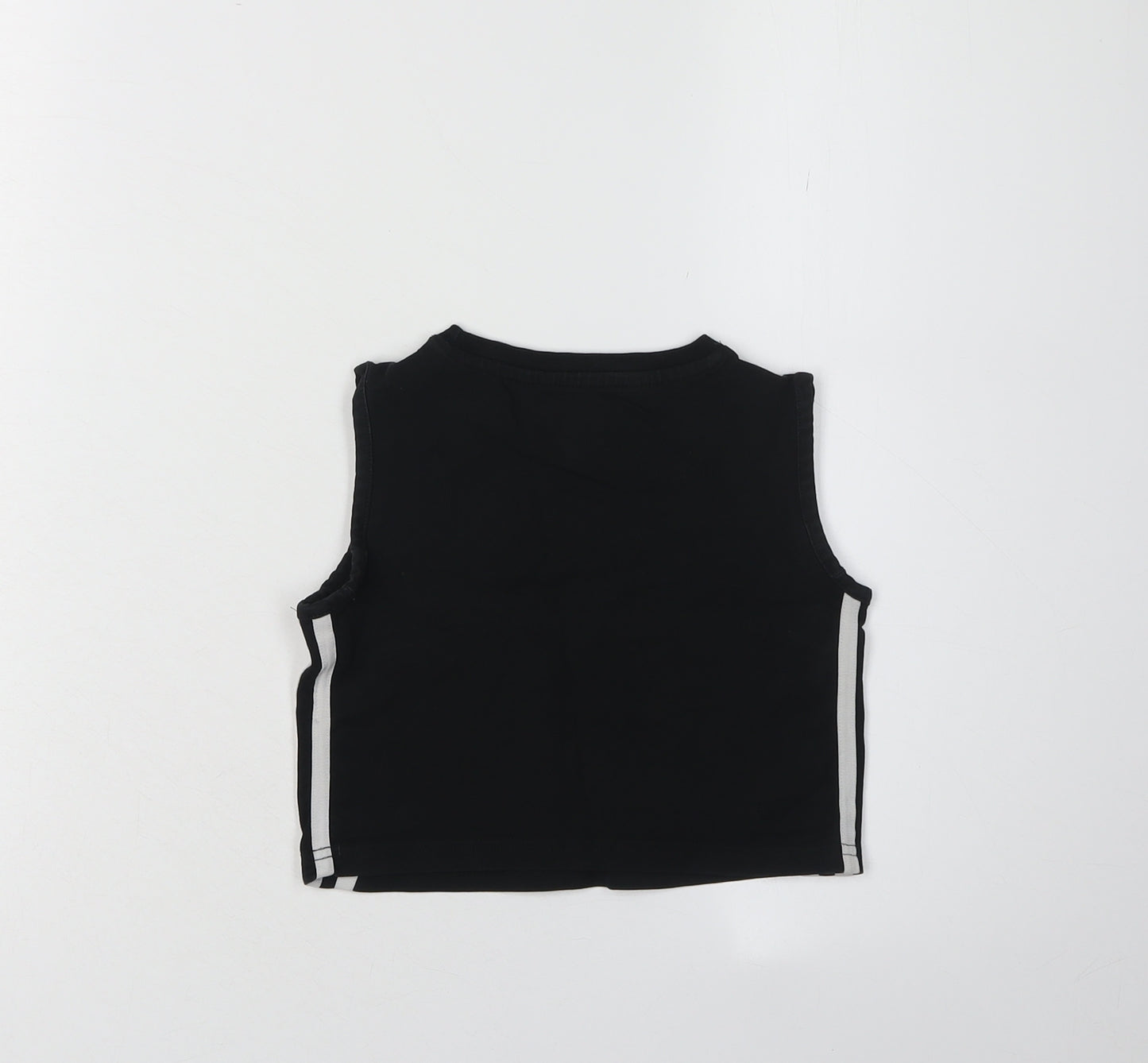 Adidas Girls Black Cropped Tank Top 9-10 Years