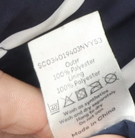 Bonmarché Women's Blue Striped Rain Coat in Size 22