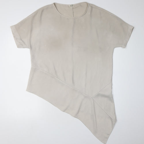 River Island Beige Women’s Asymmetrical T-Shirt Size 12